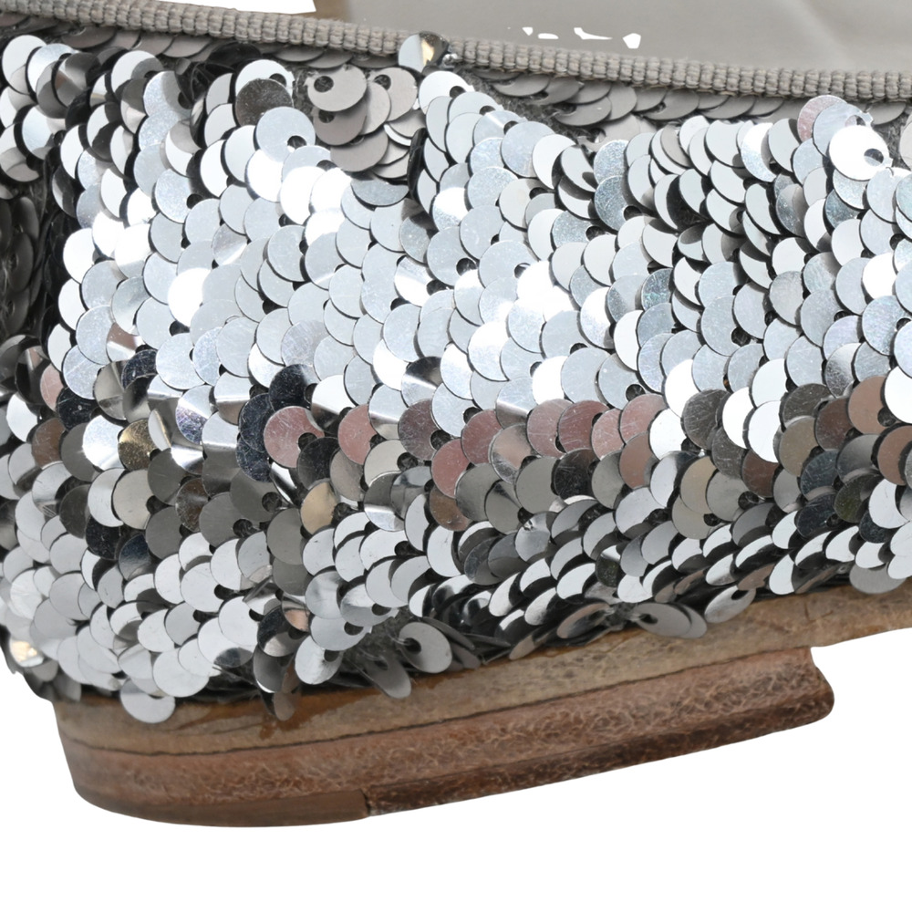 CHANEL Silver Sequin Loafers Estimated Size 7 - Picture 14 of 16